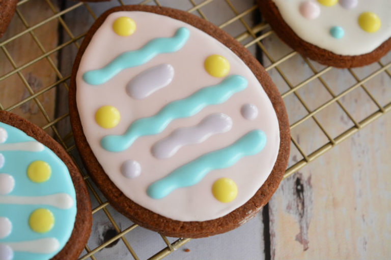 Chocolate Egg Sugar Cookies with Royal Icing Sweet Things By Lizzie