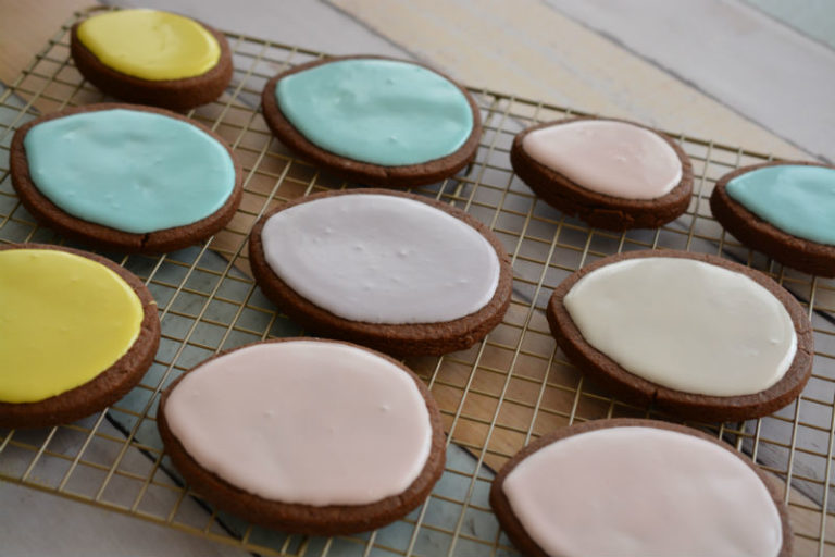 Chocolate Egg Sugar Cookies with Royal Icing Sweet Things By Lizzie
