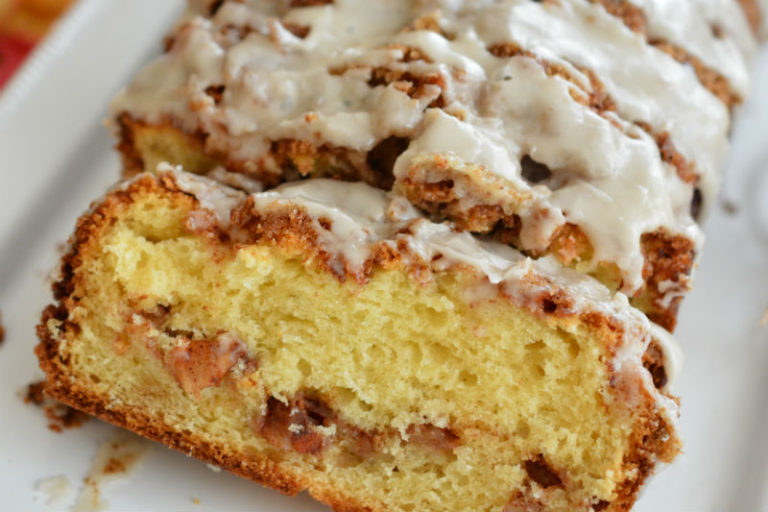 Sour Cream Apple Pecan Cake with Maple Cream Glaze - Sweet Things By ...